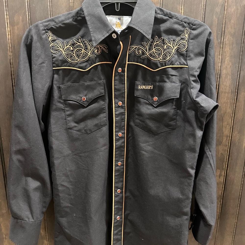 Rangers western 14 pearl snaps